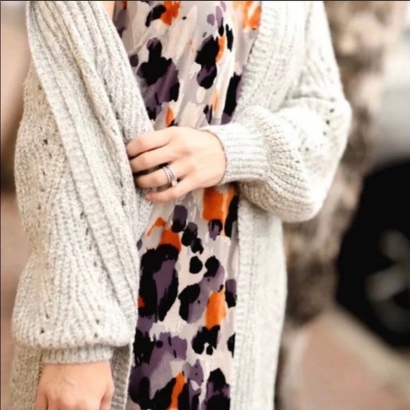 SOLD-Cabi Velvet Watercolor High-Low Slip Dress - Picture 9 of 13